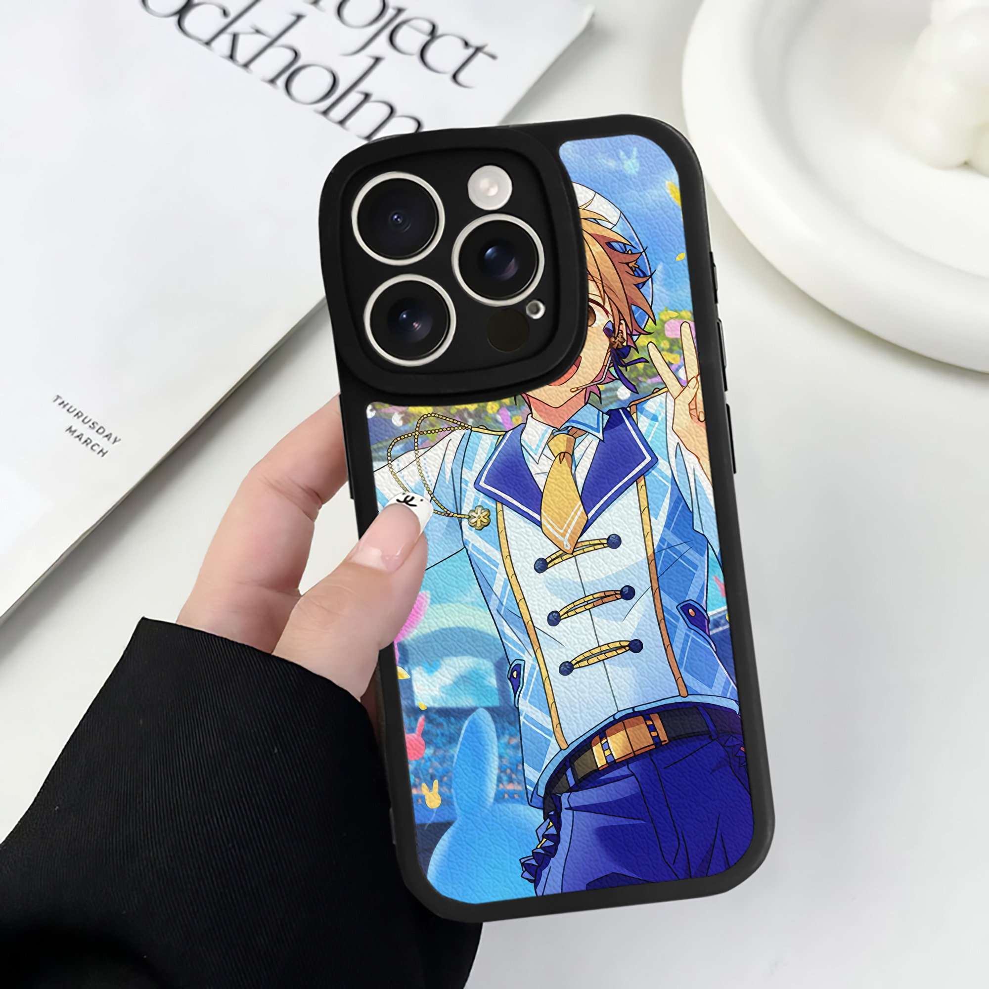 （画像用） あんさんぶるスターズ! Ensemble Stars 【iPhone 16シリーズ対応】シリコンスマホケース（レザー調） 材質：シリコン